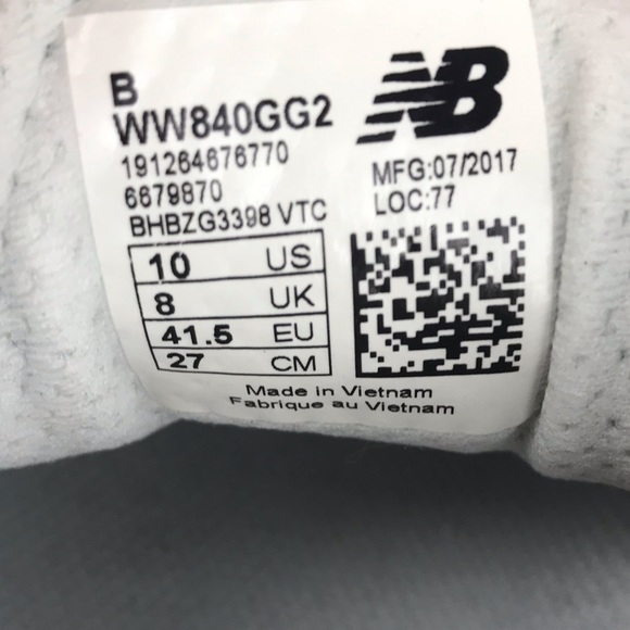 New Balance 840V2 White Pink Walking Sneakers 10 - Picture 6 of 7